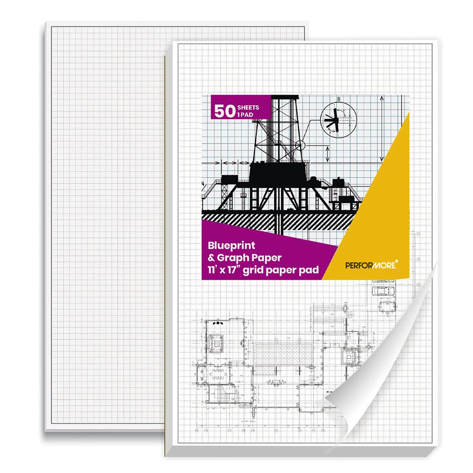 1 2 Graph Paper Graph Paper Pad 36 X 24 Large Graph Paper 30 Sheets 60