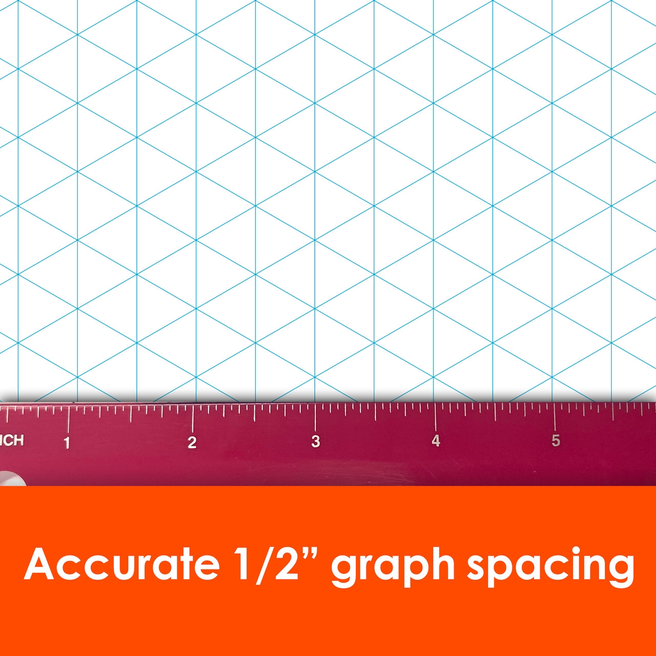1 2 Isometric Blue Print Grid Roll 36 X 120 Durable Paper