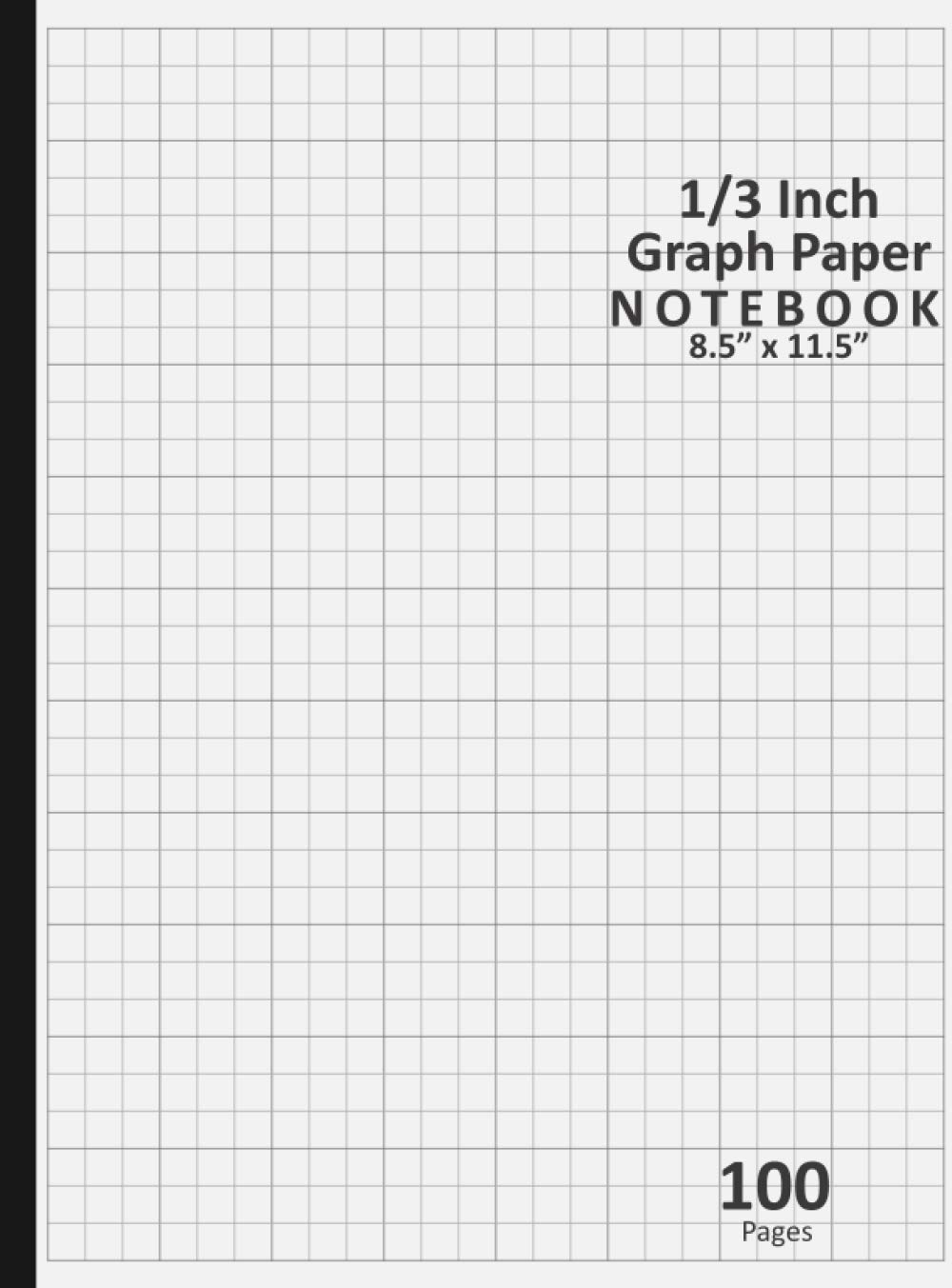 1 3 Inch Graph Paper 3 Squares Per Inch 1 3 Squares Grid Rule Notepad Architecture Engineering Science Graphing Notebook Art Drawing 8 5 X 11 5 100 Pages 