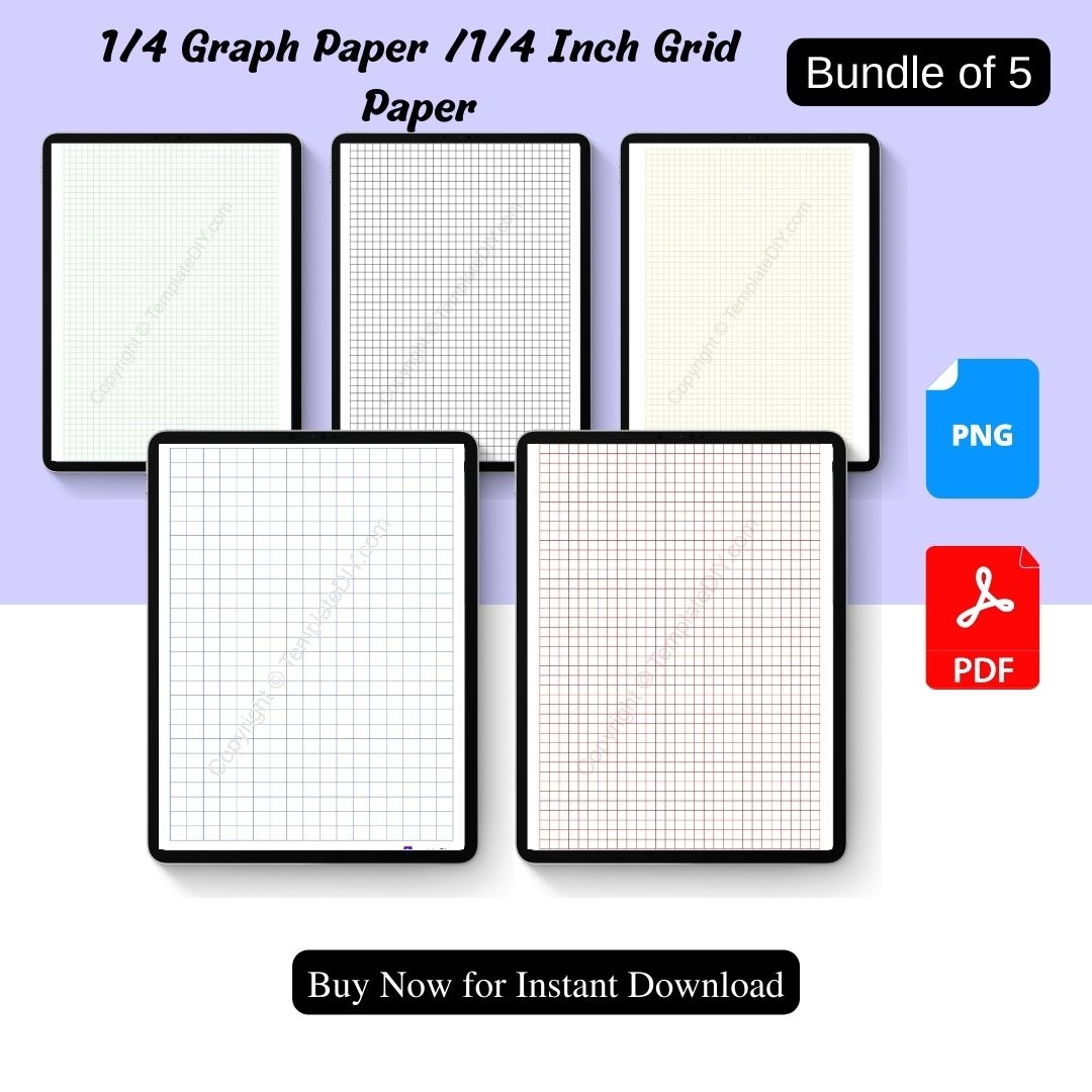 1 4 graph paper grid paper printable template in pdf