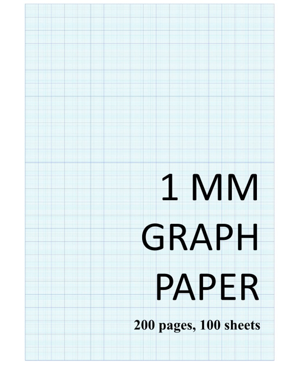 1 MM GRAPH PAPER 1 Mm Thin And 10 Mm Thicker Light Blue Grid Lines metric 200 Pages Azzed Emma Amazon de Books