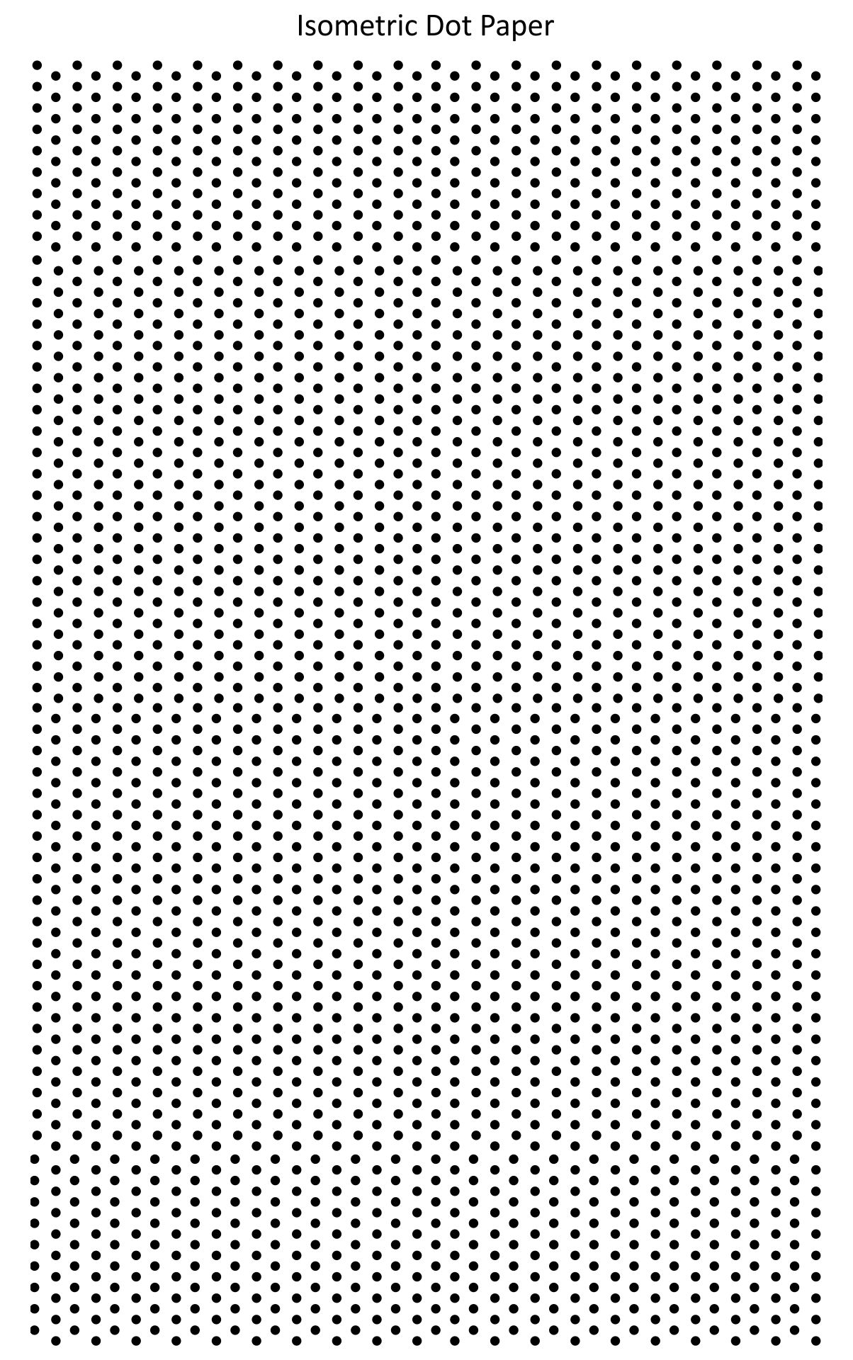 Printable 11x17 Isometric Graph Paper