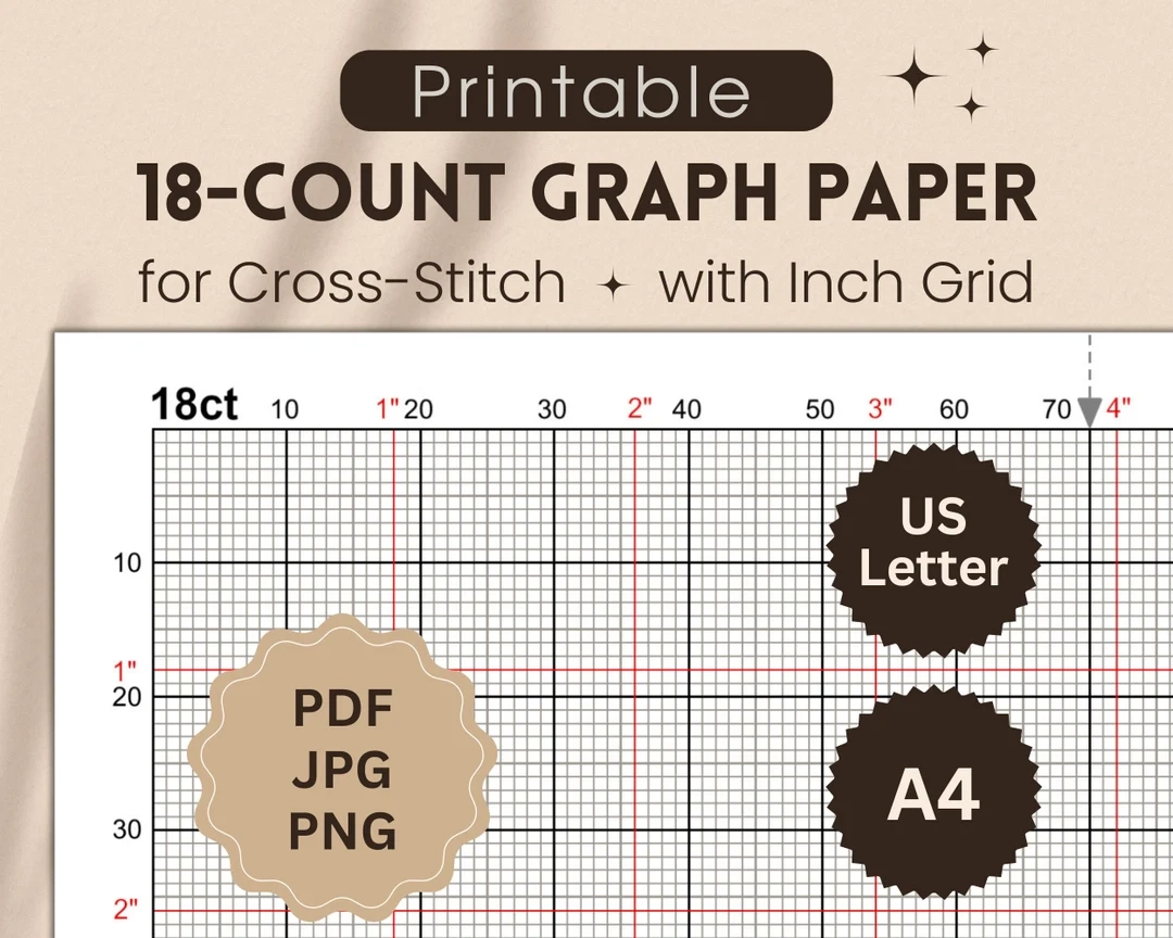 14 Count Graph Paper Cross Stitch Graph Paper Notebook 18 Squares Per Inch Grid Embroidery Needlework Large Print Din A4 110 Pages With 18 Lines Per Inch Chart For All Your