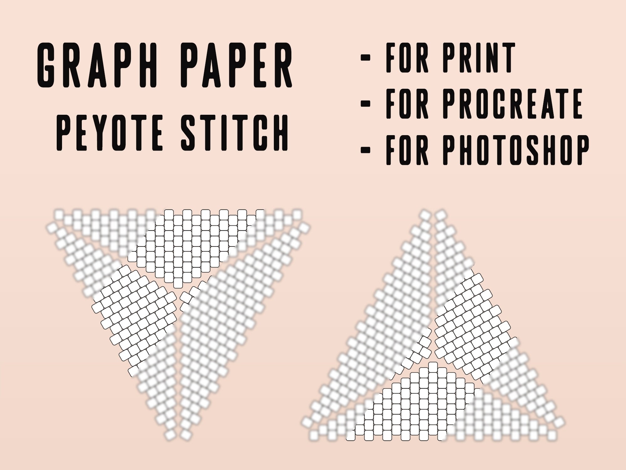 18 Peyote Stitch Graph Paper Template Blank Bead Graph Paper Paper Graph Pattern Do It Yourself DIY Png Peyote Template Etsy