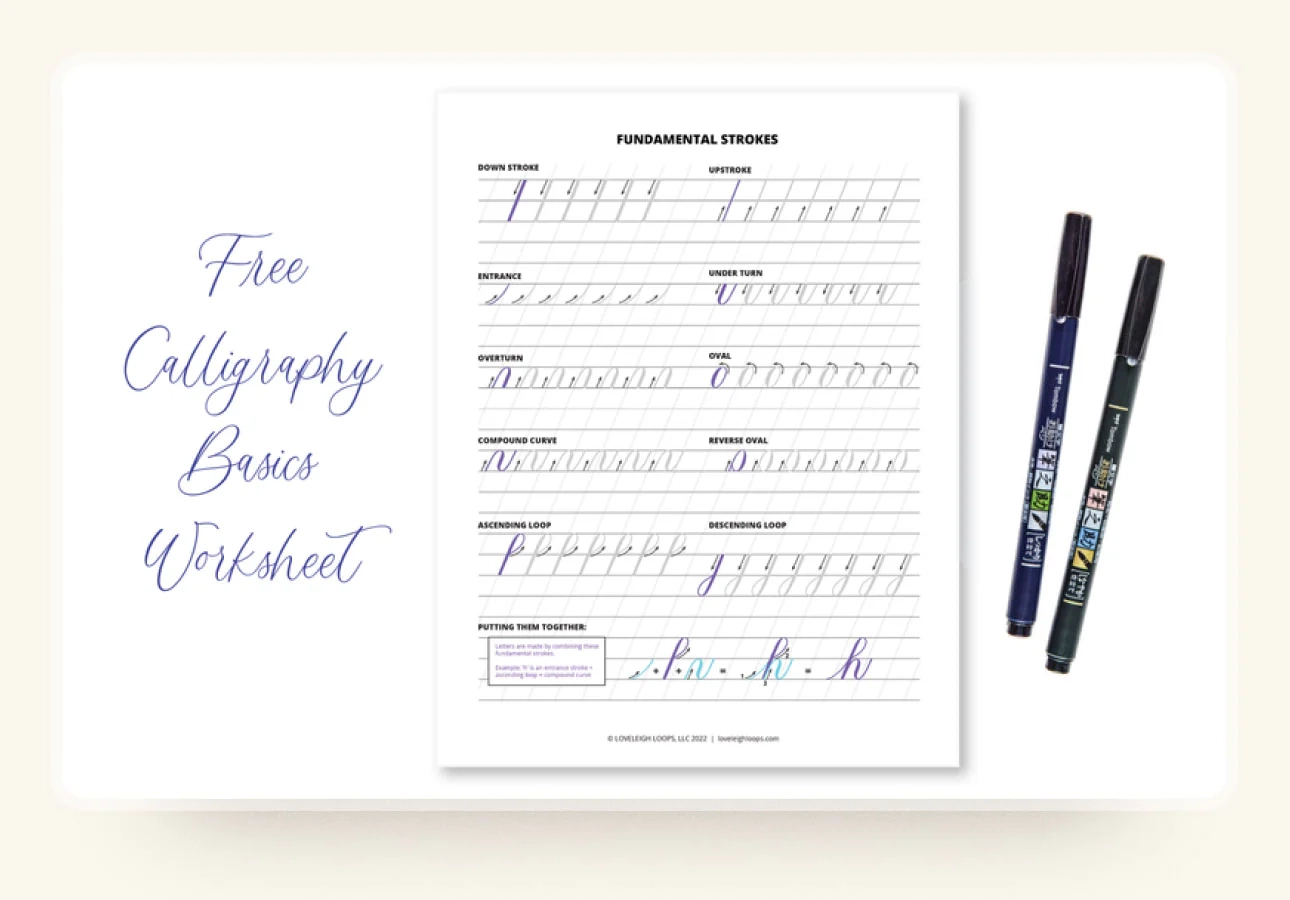 20 Best Calligraphy Practice Sheets
