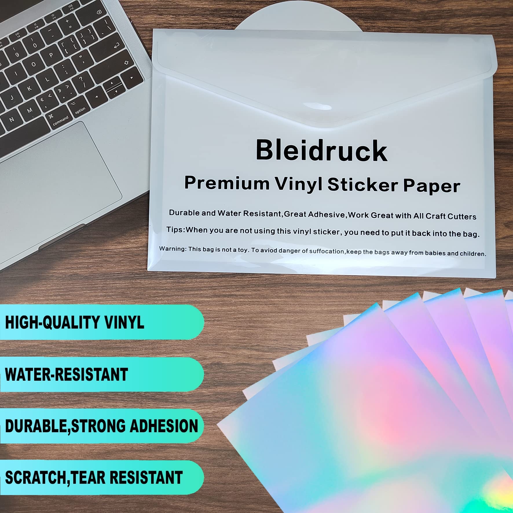 20 Sheets A4 210 X 297 Mm Clear Holographic Stickers Paper Holographic Clear Vinyl Sticker Paper Self Adhesive Holographic Overlay Amazon de Stationery Office Supplies