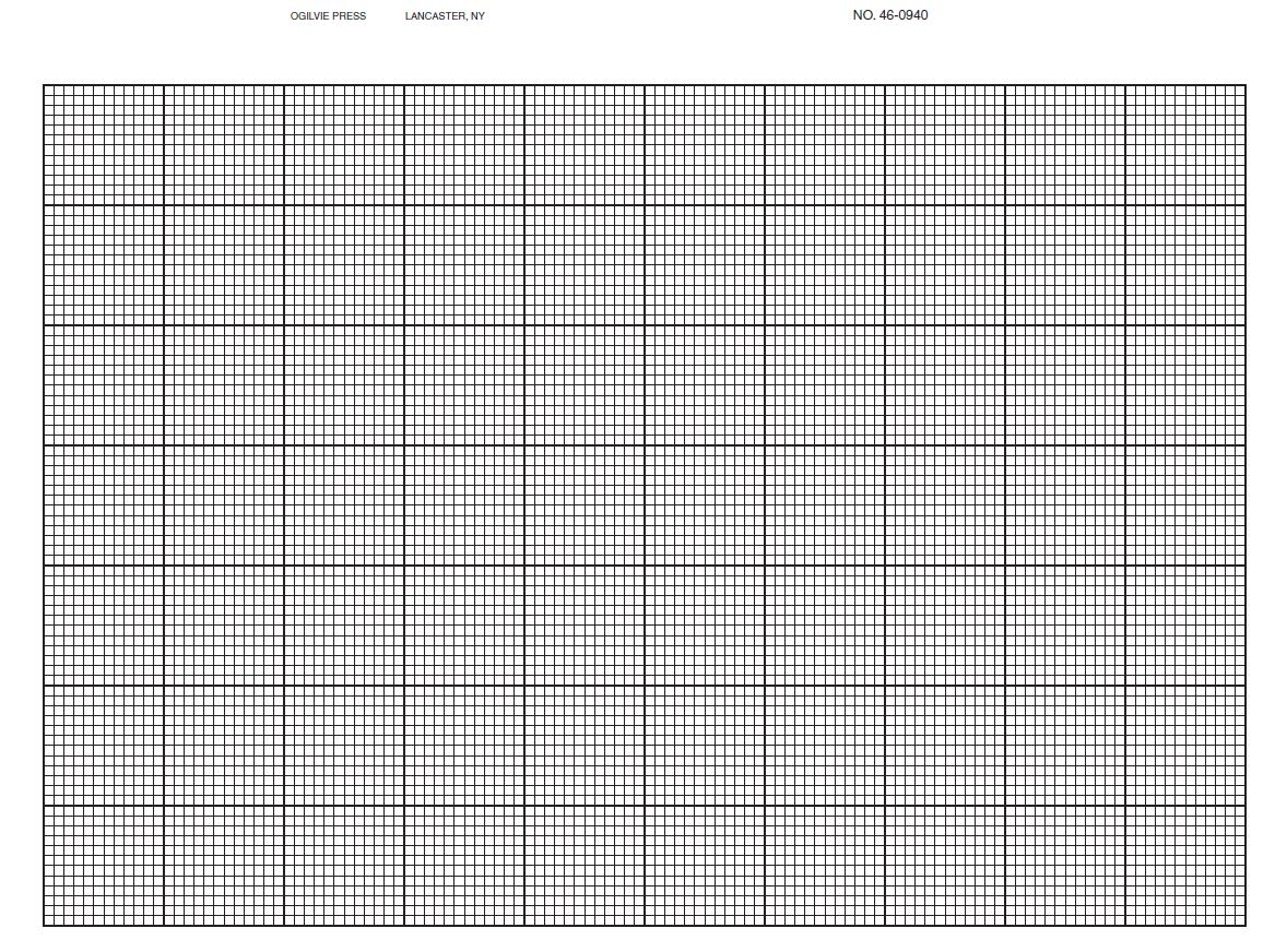 460940 K E 12 X 12 Green Grid Graph Paper Size 8 1 2 X 11 