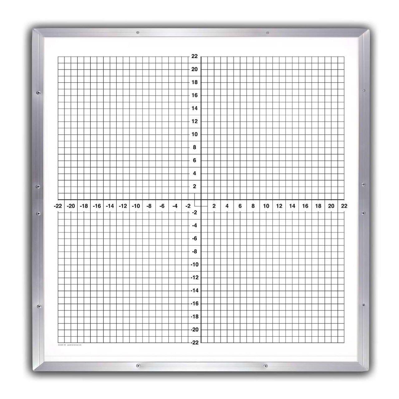 4x4 X Y Graph Coordinate Whiteboard 1 Squares W Axis Numbers Geyer Instructional Products