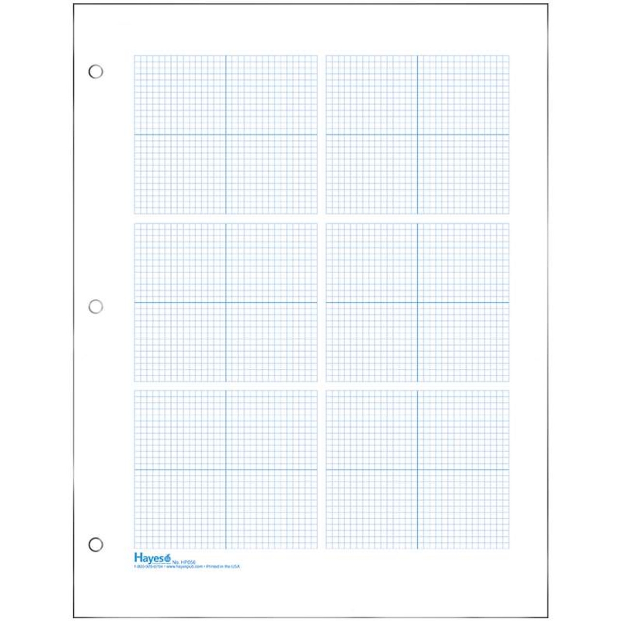 6 GRID GRAPH PAPER 1 8 BLUE 500 Sheet Ream Geyer Instructional Products