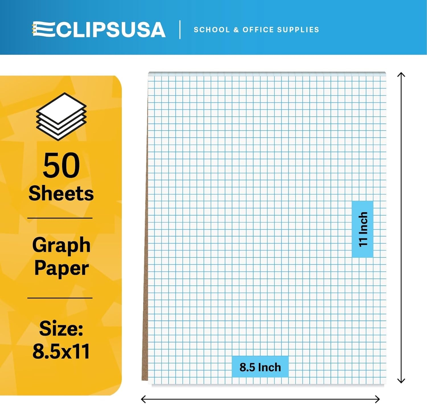 8 5 X 11 Grid Top Flight Filler Paper Quadrille Rule 11 X 8 5 Inches 80 Sheets 12650 Wide Ruled Loose Leaf Paper
