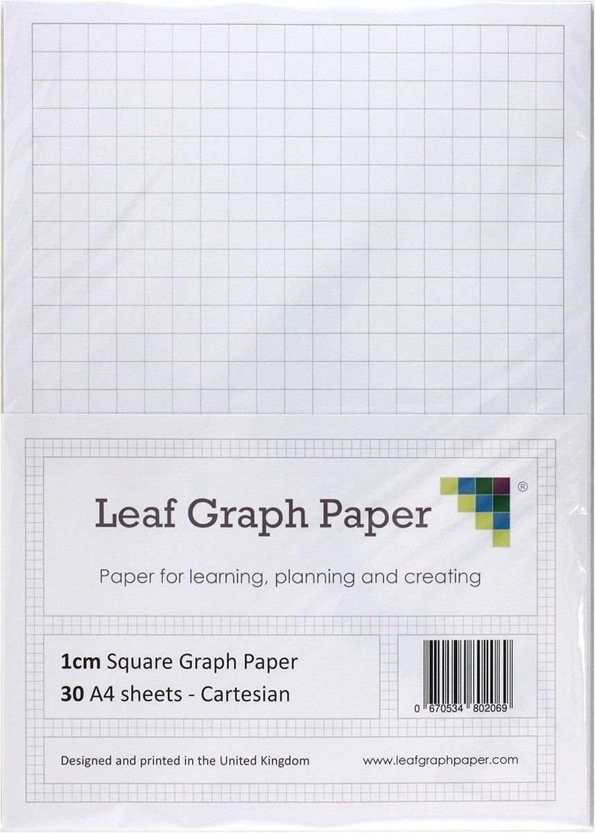 A4 Graph Paper 10mm 1cm Squared 30 Loose Leaf Sheets Grey Grid Lines EBay UK