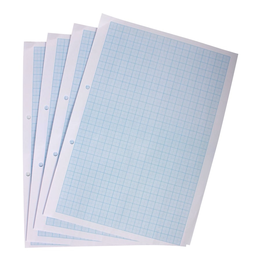 A4 Unpunched Graph Paper 2 10 20mm Squares 75gsm Exercise Books TTS