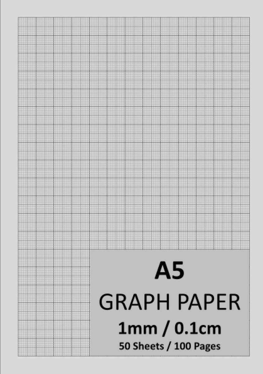 A5 Graph Paper 1Mm 0 1Cm 148Mm X 210Mm Graph Pad 1 5 10 Mm Square Grid Ruled EBay UK
