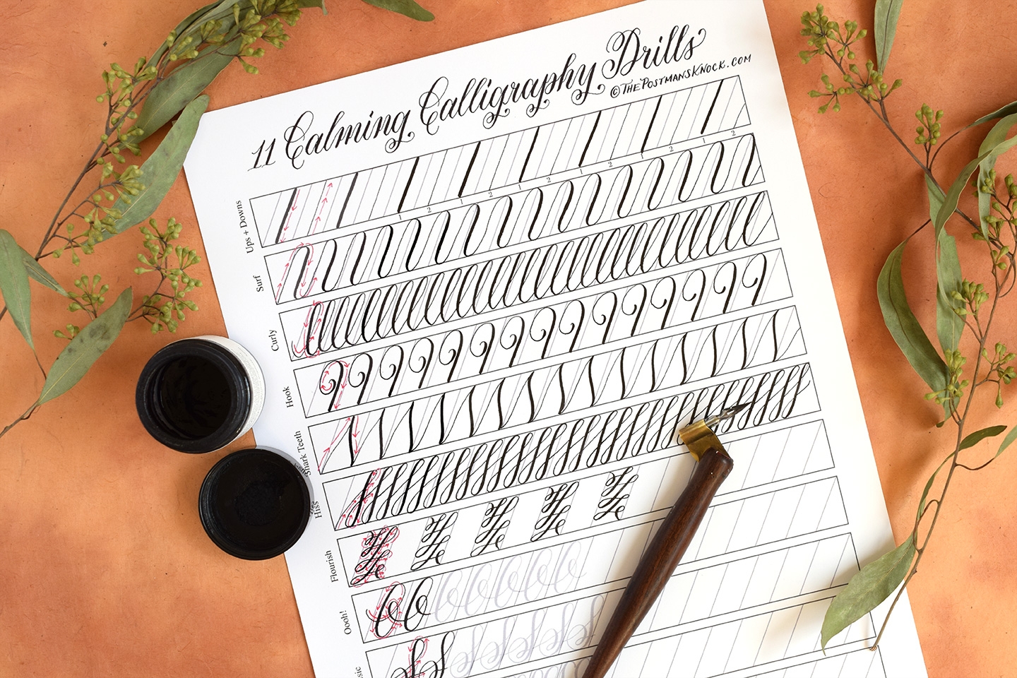 All Of TPK s Free Calligraphy Practice Worksheets A Master List The Postman s Knock