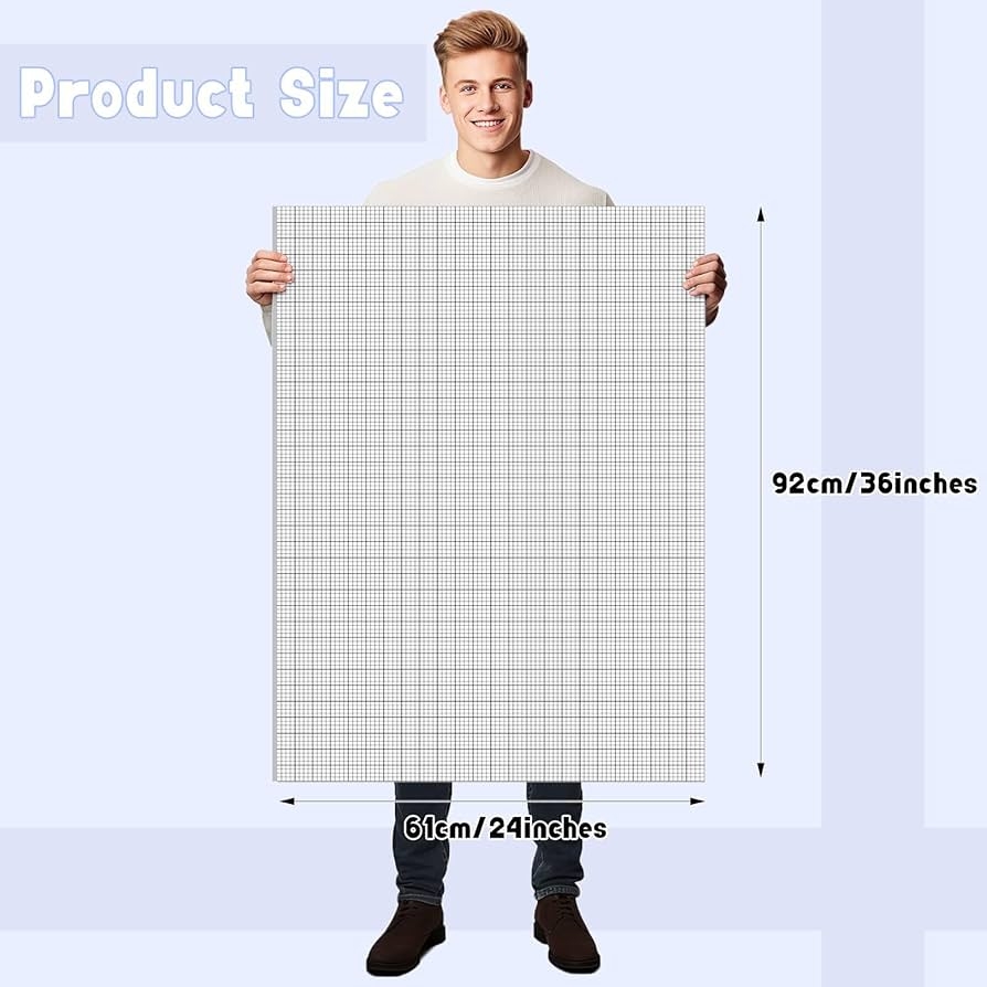 Amazon Clapzooki 30 Pack 24 X 36 Large Graph Paper Bulk Graph Paper Pad Large Grid Paper Sheet Graph Paper Grid Paper Graph Paper For Drafting Engineering Blueprint Drawing Architect Designer