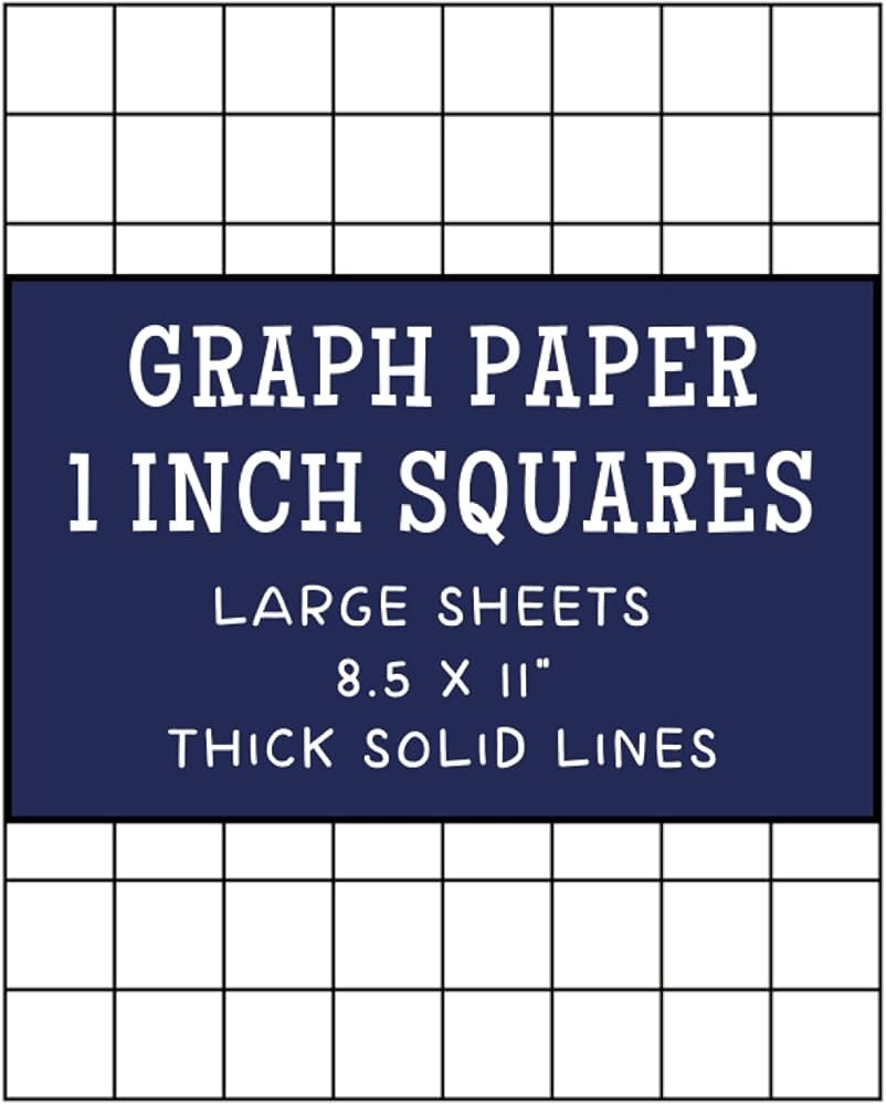 Amazon Graph Paper 1 Inch Squares Large Sheets Thick Solid Lines Grid Of Squares Notebook 9798477449095 Kirk Mariah K Books