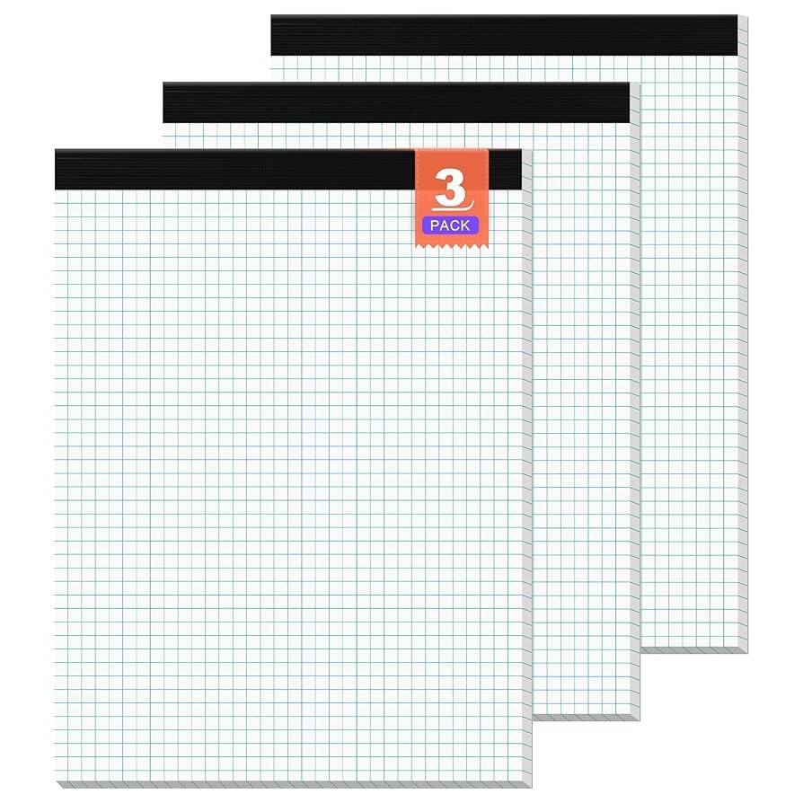 Amazon Graph Paper Legal Pad 8 5 X 11 Grid Paper Letter Size Graphing Paper 4x4 3 Pack Quad Ruled Legal Pad 11 X 8 1 2 Writing Pads 30 Sheet Pad 8 5 X 11 