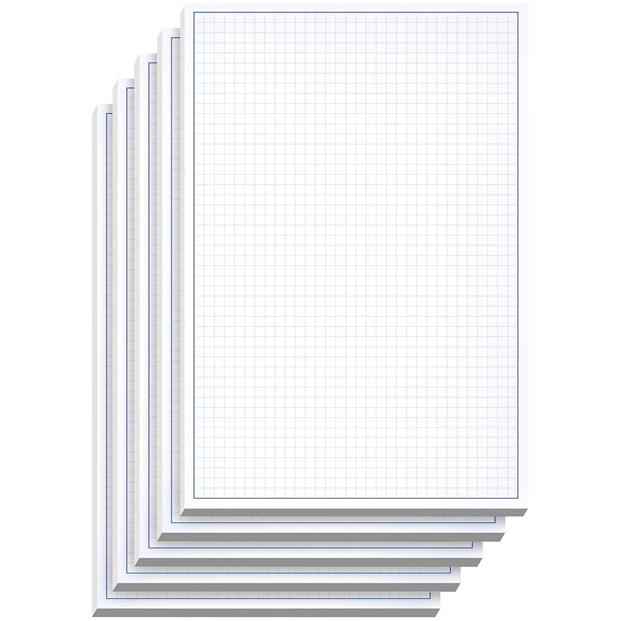 Amazon Graph Paper Pad For Blueprint Drawings Drafting Engineering Drawing And Planning Graph Paper 8 5x14 Blueprint Quadrille Grid Paper Pads With Blue Lines High Brightness 50 Sheets 5 Pack Office Products