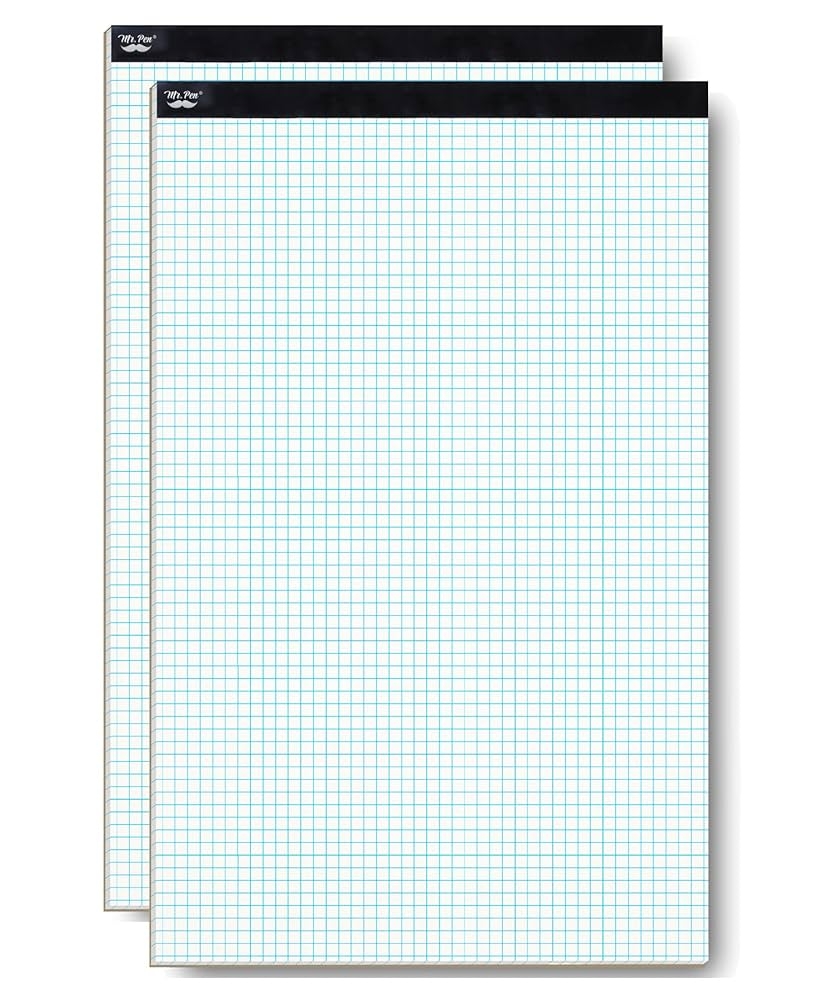 Amazon Mr Pen Graph Paper 2 Pack Of 22 Sheets 17 x11 4x4 4 Squares Per Inch Graphing Paper Grid Paper Pad Math Graph Paper Pad Drafting Paper Computation Pads Large Graph