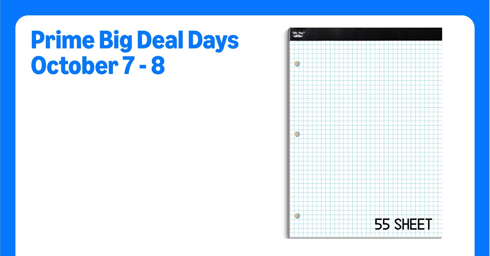 Amazon Mr Pen Graph Paper 8 5 x11 55 Sheets 4x4 4 Squares Per Inch 3 Hole Punched Math Graph Paper Pad Computation Pads Back To School Supplies Office Products