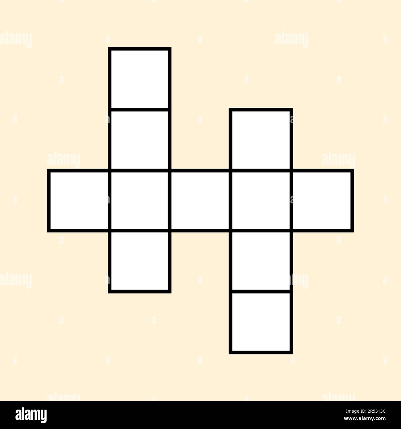 An Empty Grid Template For3 word Crossword Puzzle To Solve Crossword Puzzles Vector Illustration Stock Vector Image Art Alamy