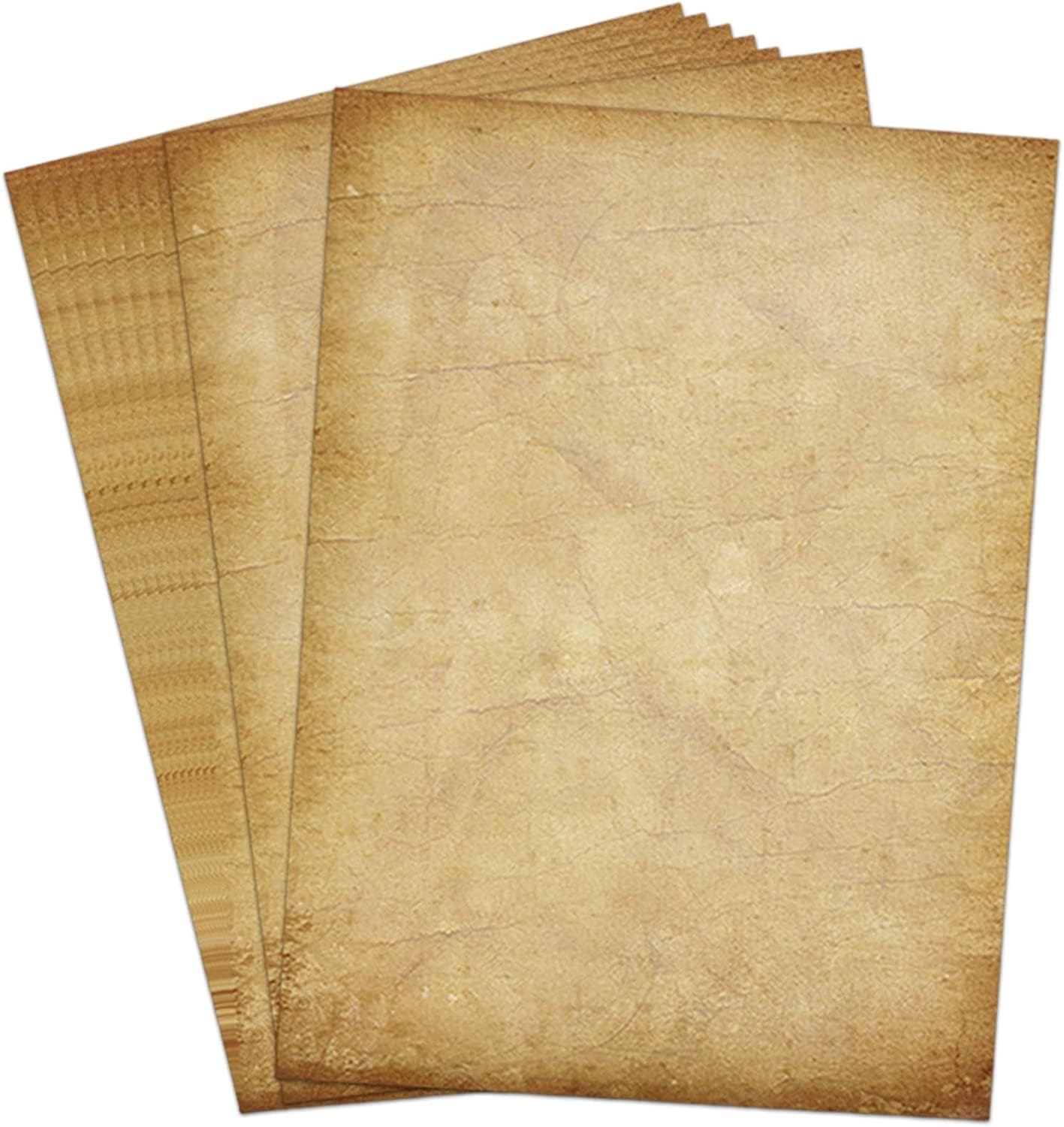 Antique Vintage Writing Paper 8 5 X 11 Inch Parchment Paper For Writing And Printing Double Sided Antique Age Scrapbook For Journal Calligraphy Invitations And Certifications 48 Pieces Amazon de Home Kitchen