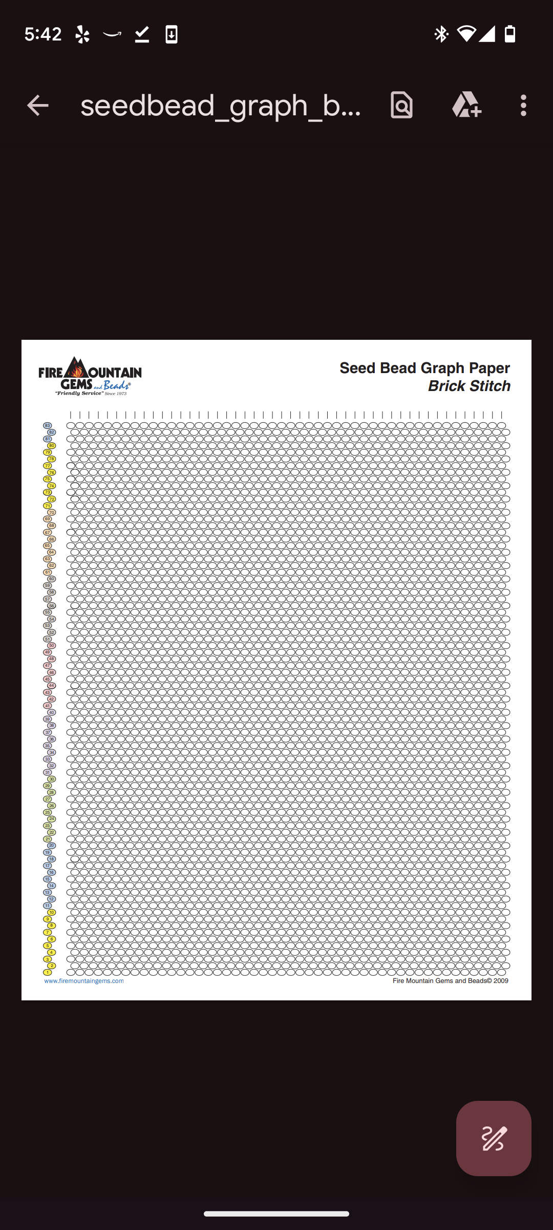 Beading Graph Paper Free Printable