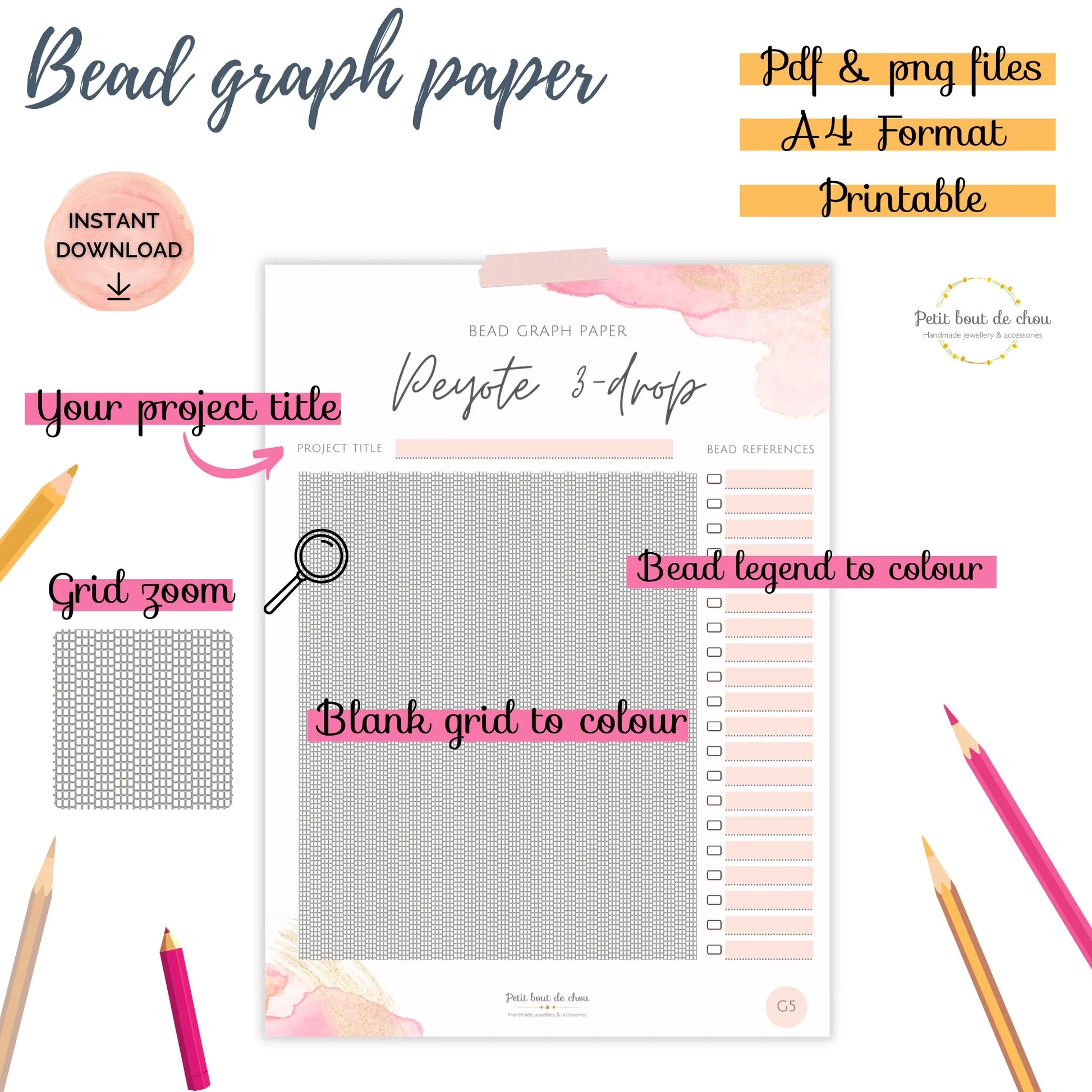 Free Bead Graph Paper