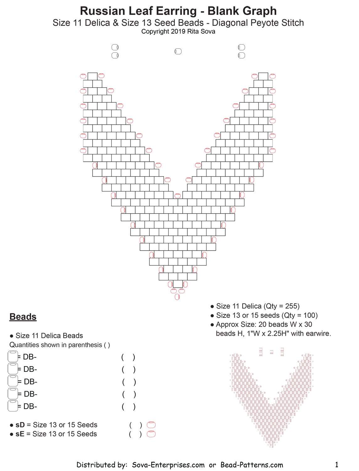 Bead Graph Paper Sova Enterprises