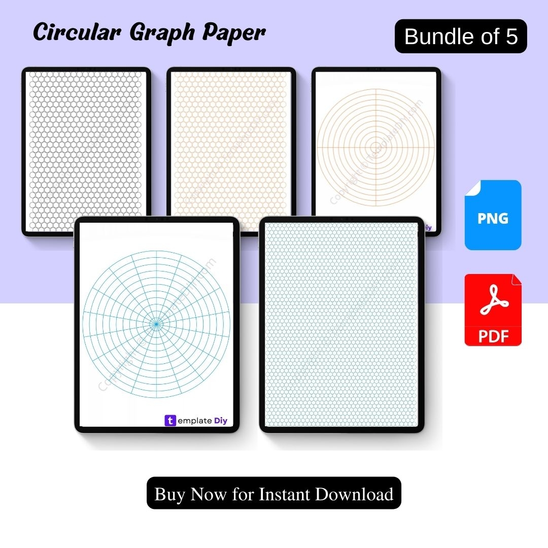 Beading Circle Graph Paper Circular Graph Paper Circle Grid Paper Template In PDF