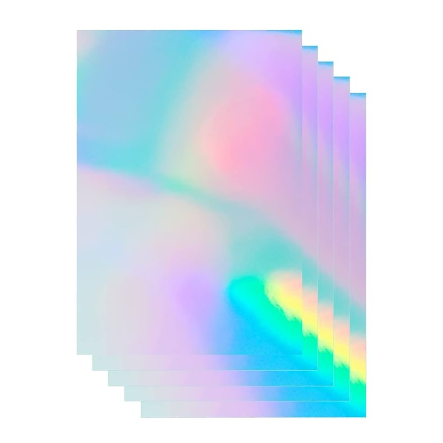 Bleidruck Holographic Sticker Paper A4 Size 20 Sheets Printable Vinyl Sticker Paper Amazon de Stationery Office Supplies