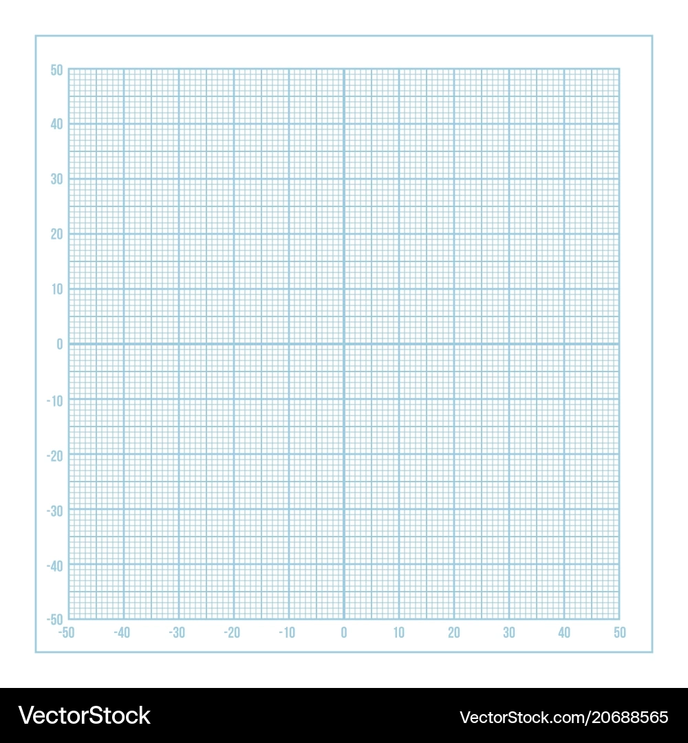 Blue Metric Graph Paper With Coordinate Royalty Free Vector