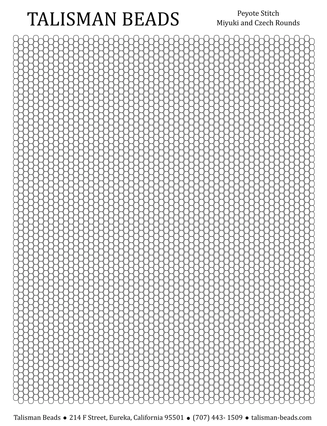 Brick Stitch Graph Paper Peyote Graph Paper Miyuki Delica 11 0 Actual Size Beading Graphs