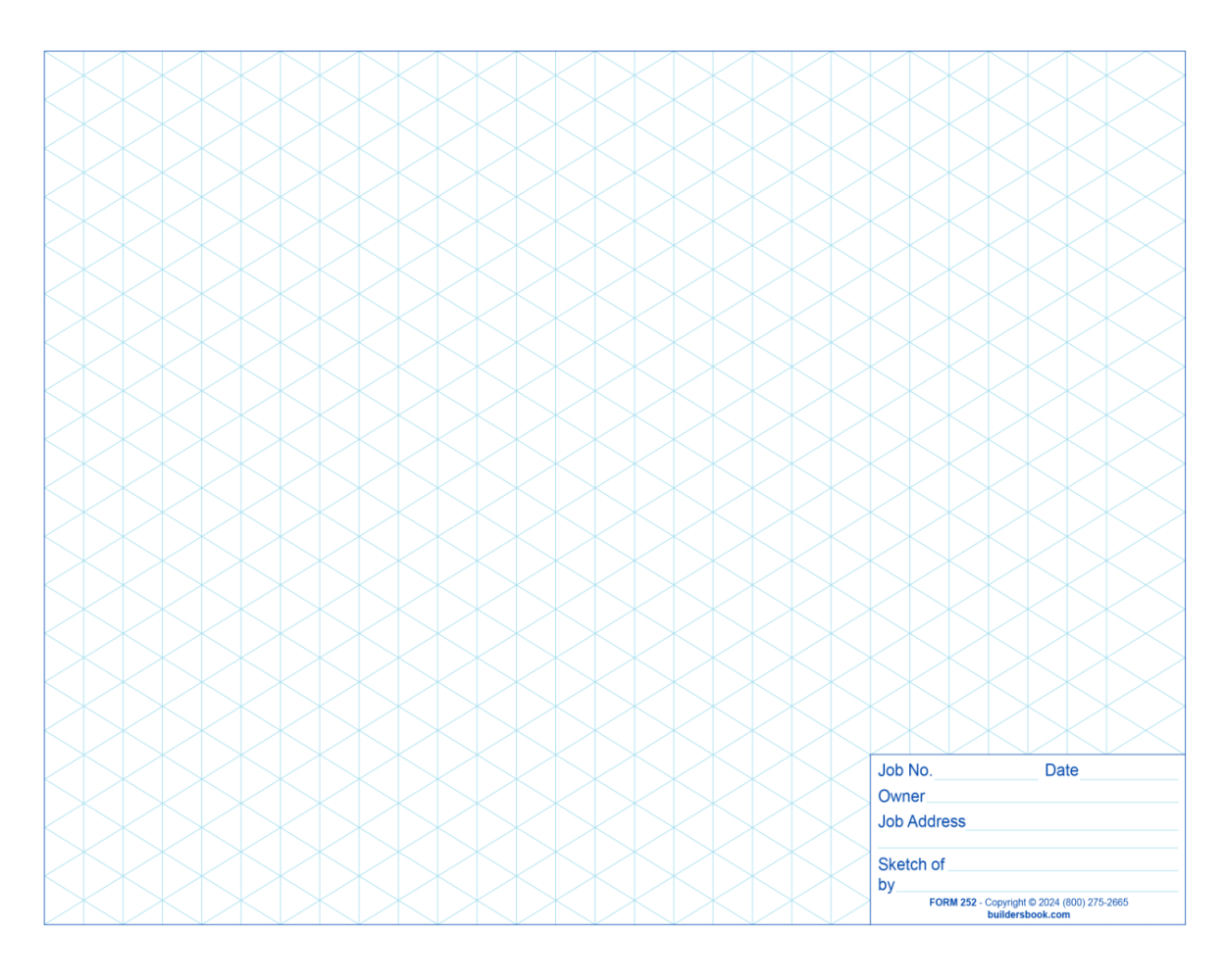 Buy 8 5 X 11 Isometric Graph Paper 50 Sheets Landscape Buildersbook