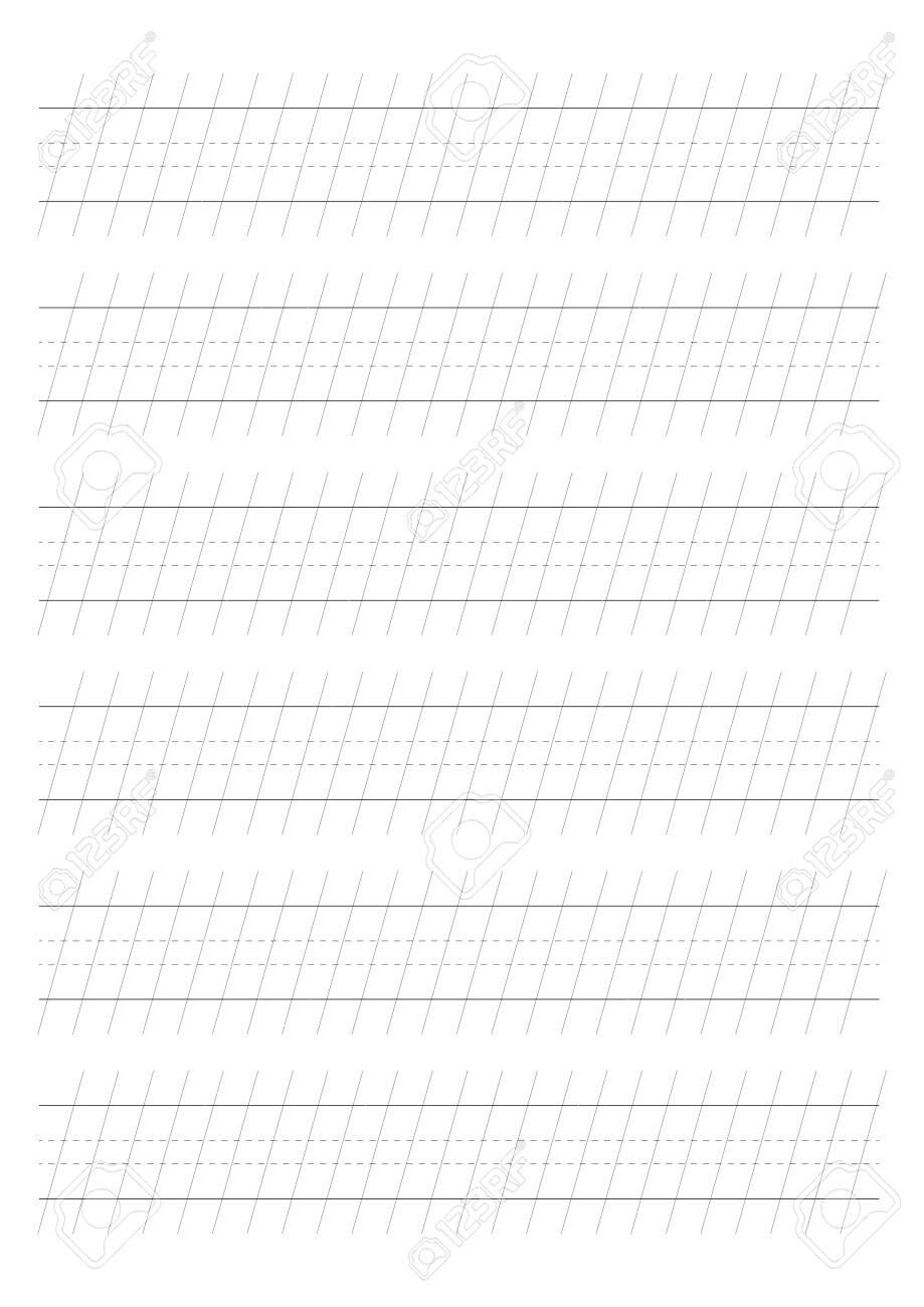 Calligraphy Drill Calligraphy Paper Printable Calligraphy Guide Paper Royalty Free SVG Cliparts Vectors And Stock Illustration Image 139996262 