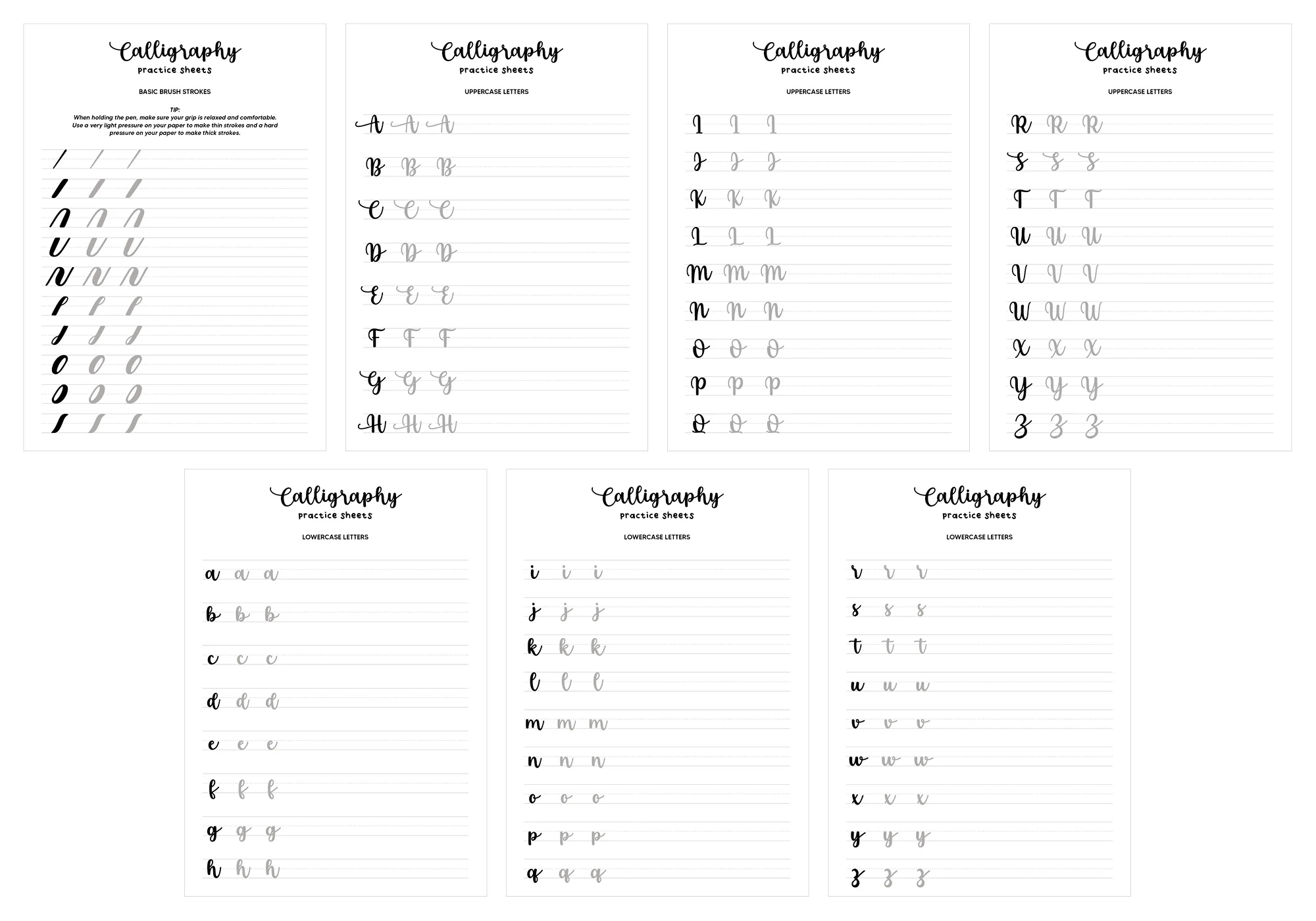 Calligraphy Practice Sheet Printables String And Space