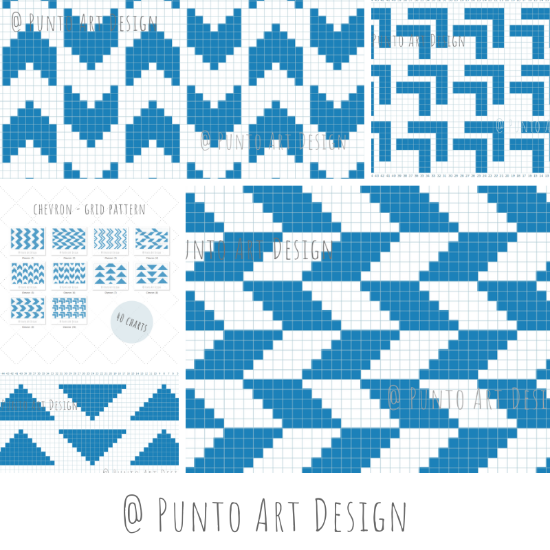 Chevron Design Chart Free Grid Pattern Punto Art Design