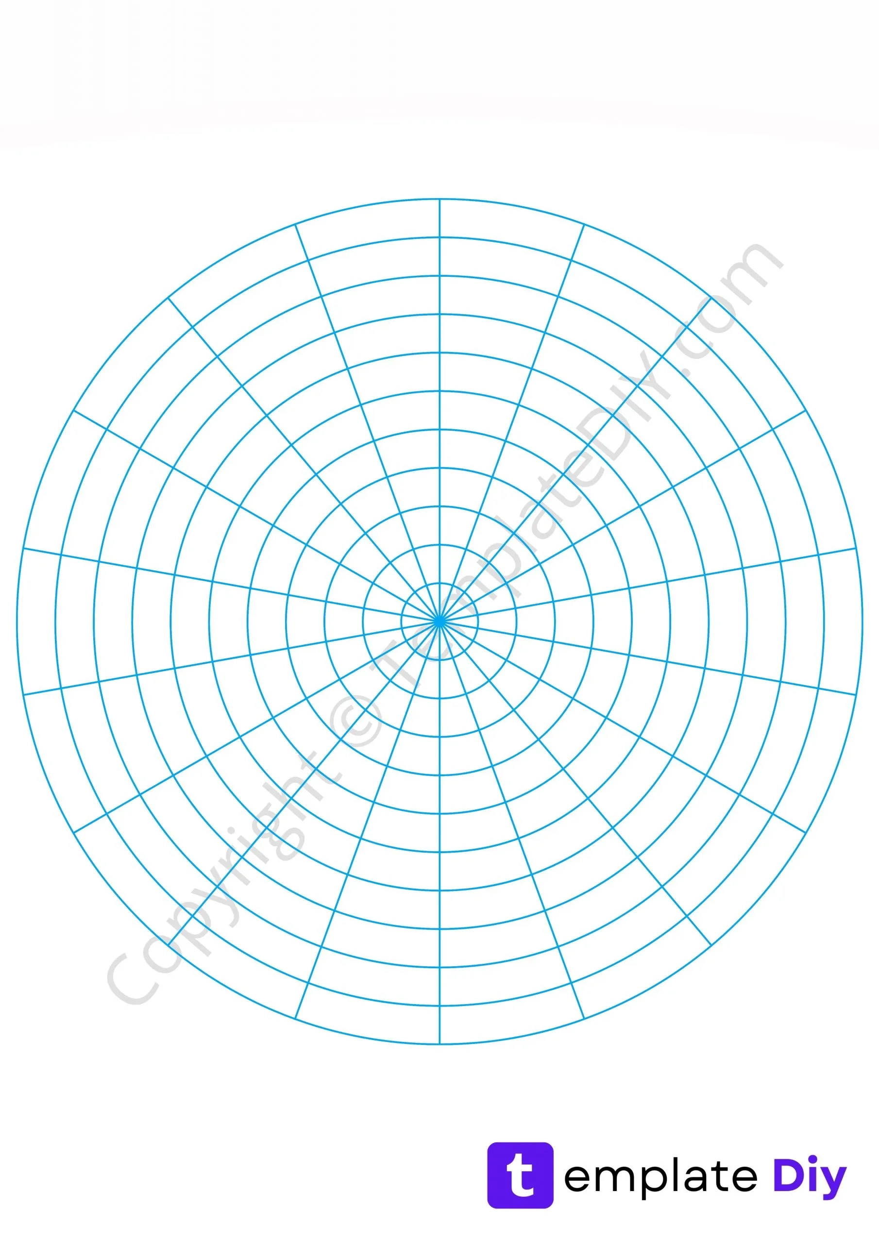 Circular Graph Paper Circle Grid Paper Template In PDF