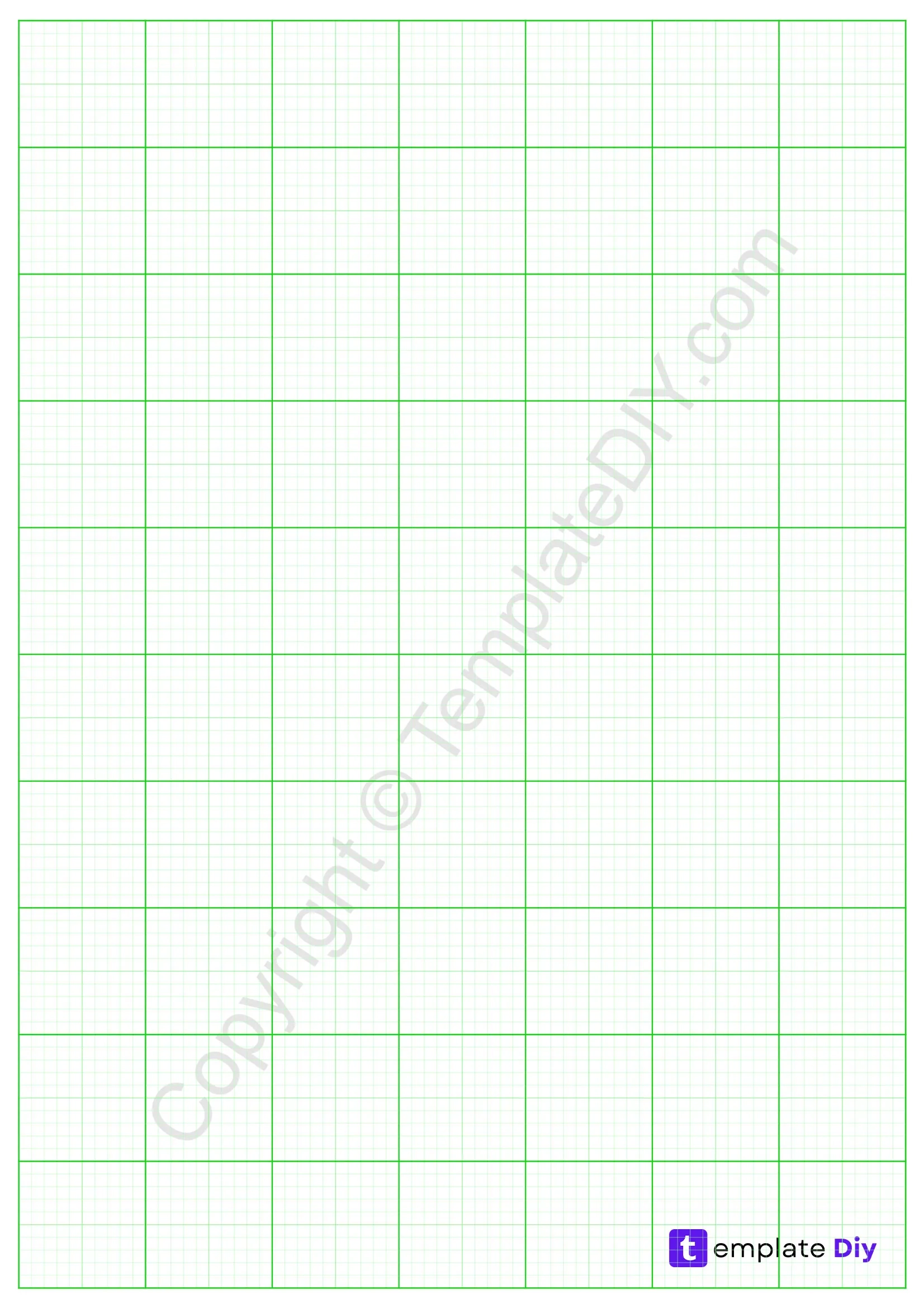 Colored Graph Paper Grid Paper Template Printable PDF