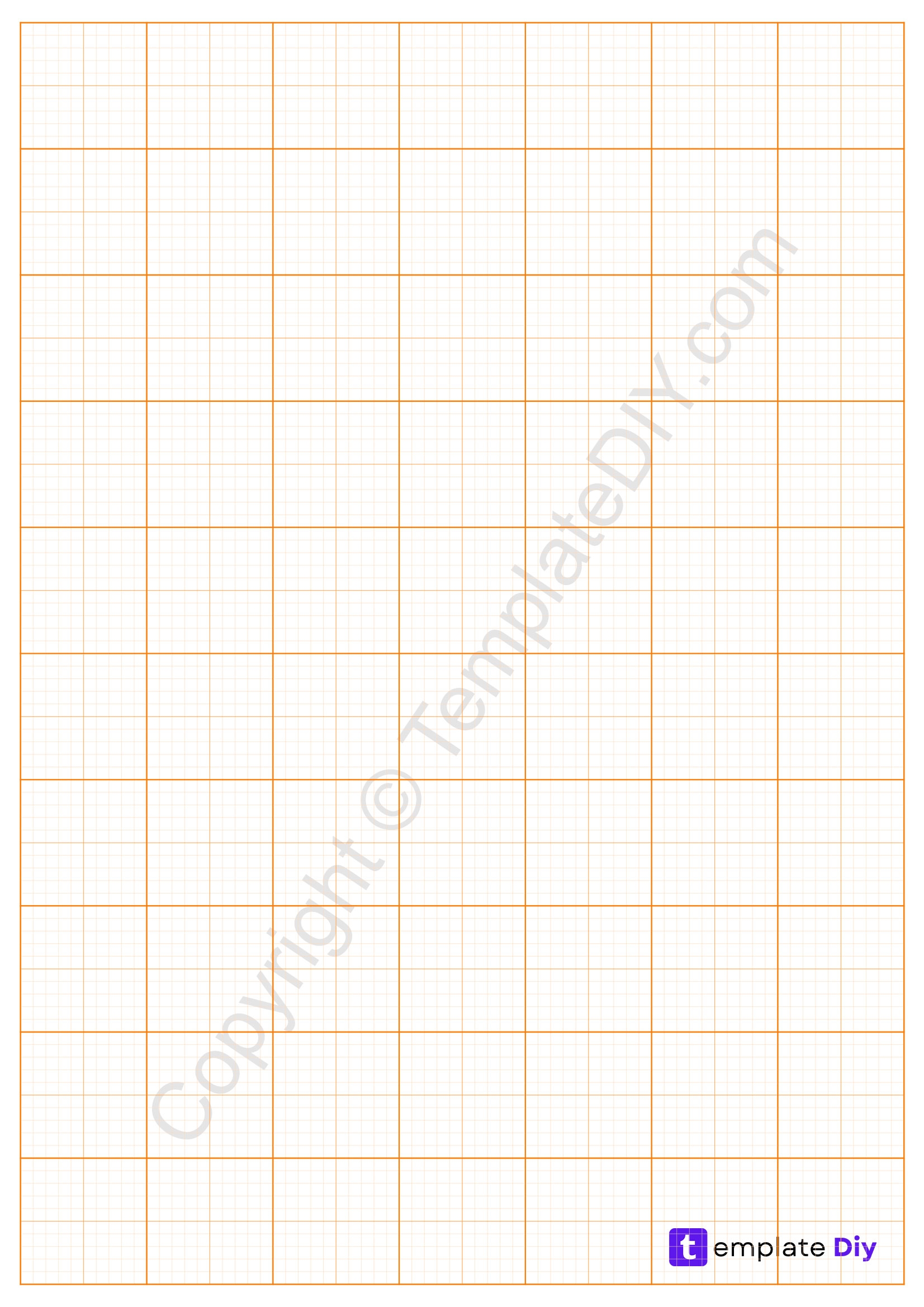 Colored Graph Paper Grid Paper Template Printable PDF
