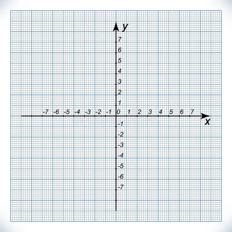 Coordinate Axis On The Graph Paper Stock Vector Illustration Of Equipment Color 54386938