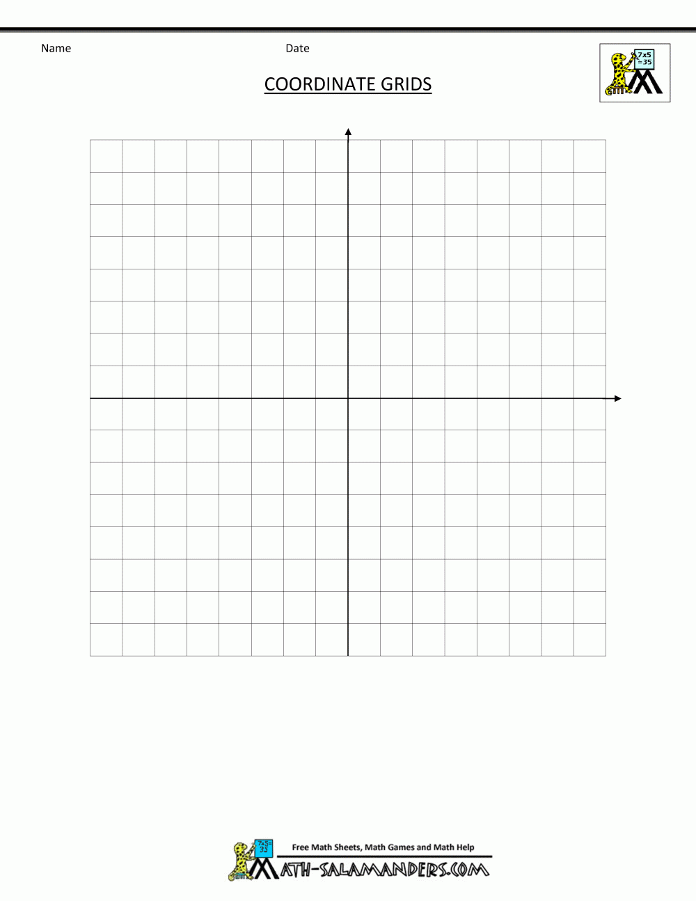 Coordinate Plane Grid Worksheets Library