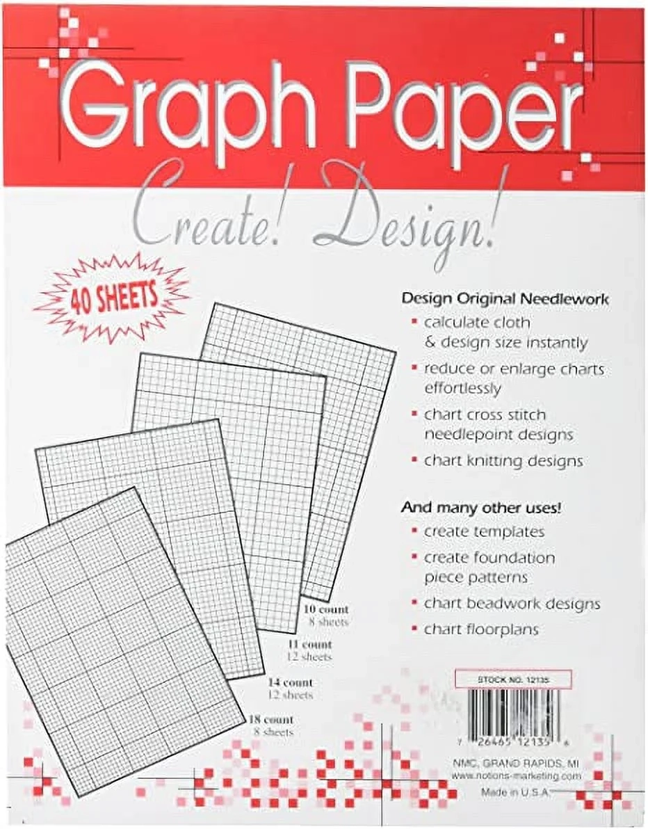 Crafters Helper Needlework Graph Paper 8 1 2 By 11 Inch 40 Per Package Walmart