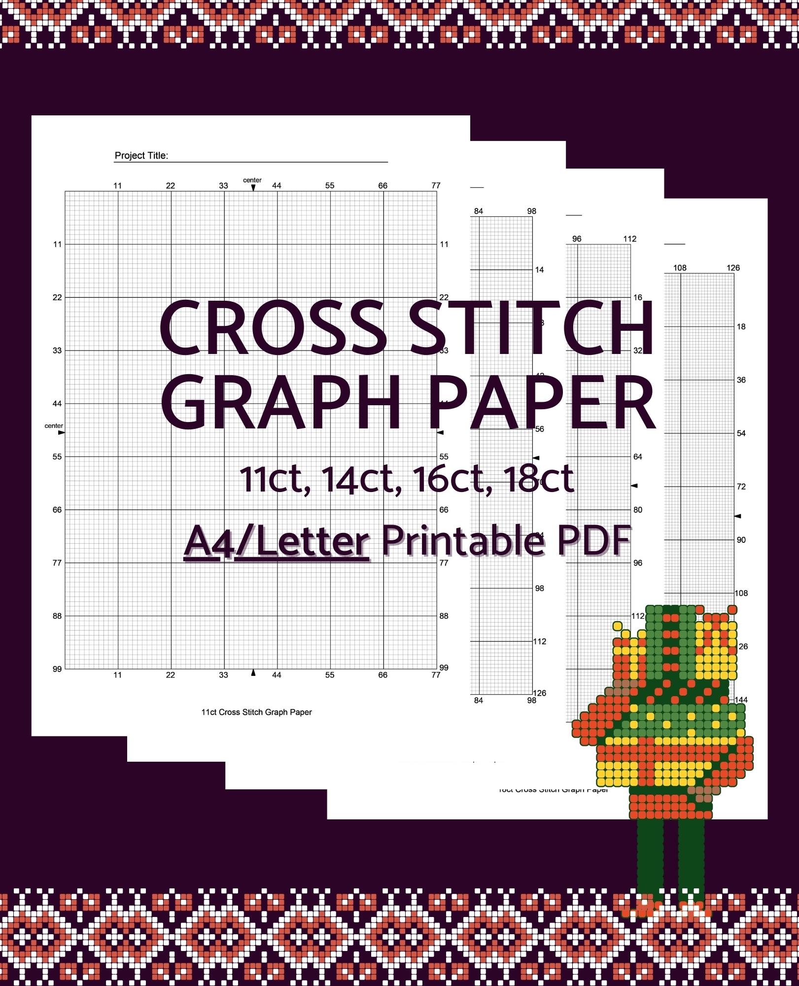 Cross Notebook Cross Stitch Graph Paper 16 Ct 16 Count Graph Paper Notebook 16 10 Count Graph Paper Printable