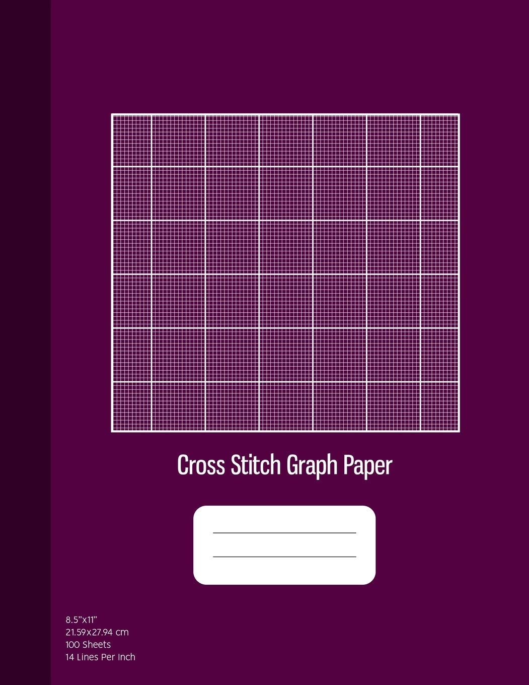Cross Stitch Graph Paper 14 Lines Per Inch Graph Paper For Embroidery And Needlework 8 5 x11 100 Sheets Purple Cover Publishing Graphyco Amazon au Books