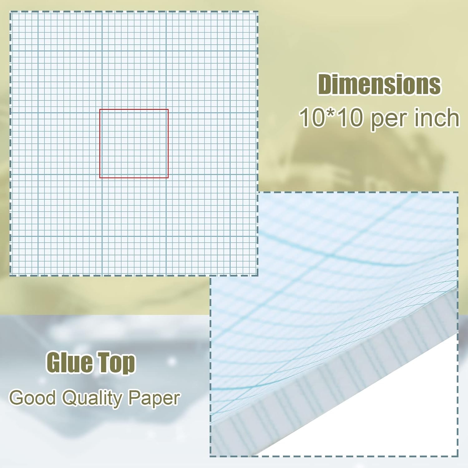 Ctosree 6 Pcs 8 5 X 11 Quadrille Pads 10 Squares Per Jamaica Ubuy