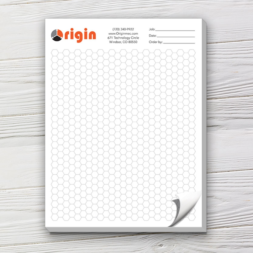 Custom Hex Graph Pads 8 5 X 11 Captain Notepad