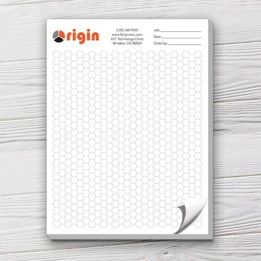 Custom Hex Graph Pads 8 5 X 11 Captain Notepad