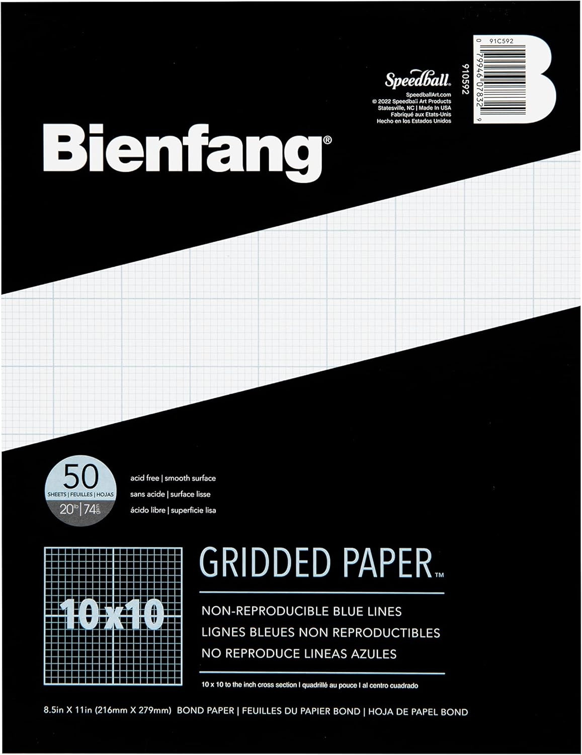 Designer Grid Graph Paper Pad 10x10 Cross Section 8 5 X 11 Inches 50 Sheets EBay