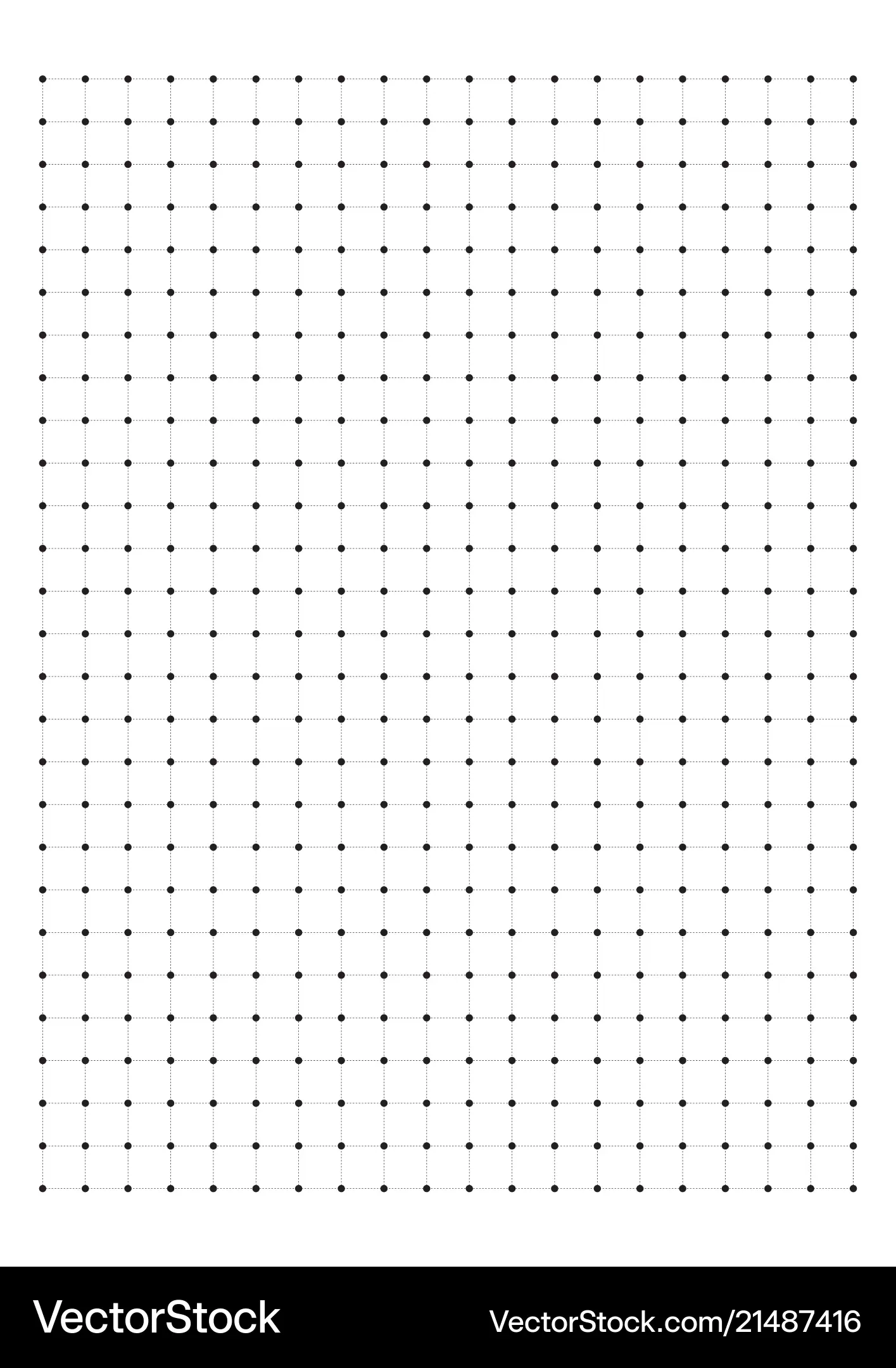 Dot Grid Papiergraph 1 Cm Auf A4 Lizenzfreies Vektorbild